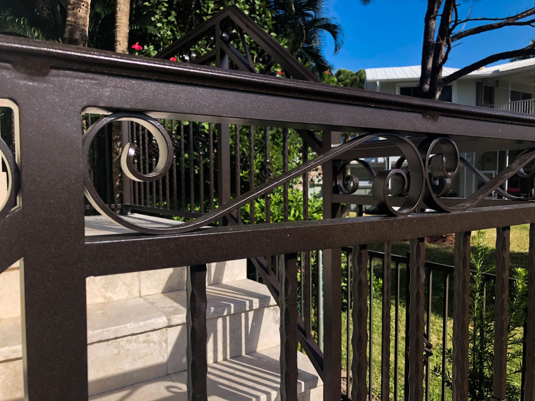 Residential gate surface painted in Naples Florida. 