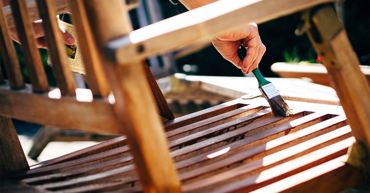 staining wood