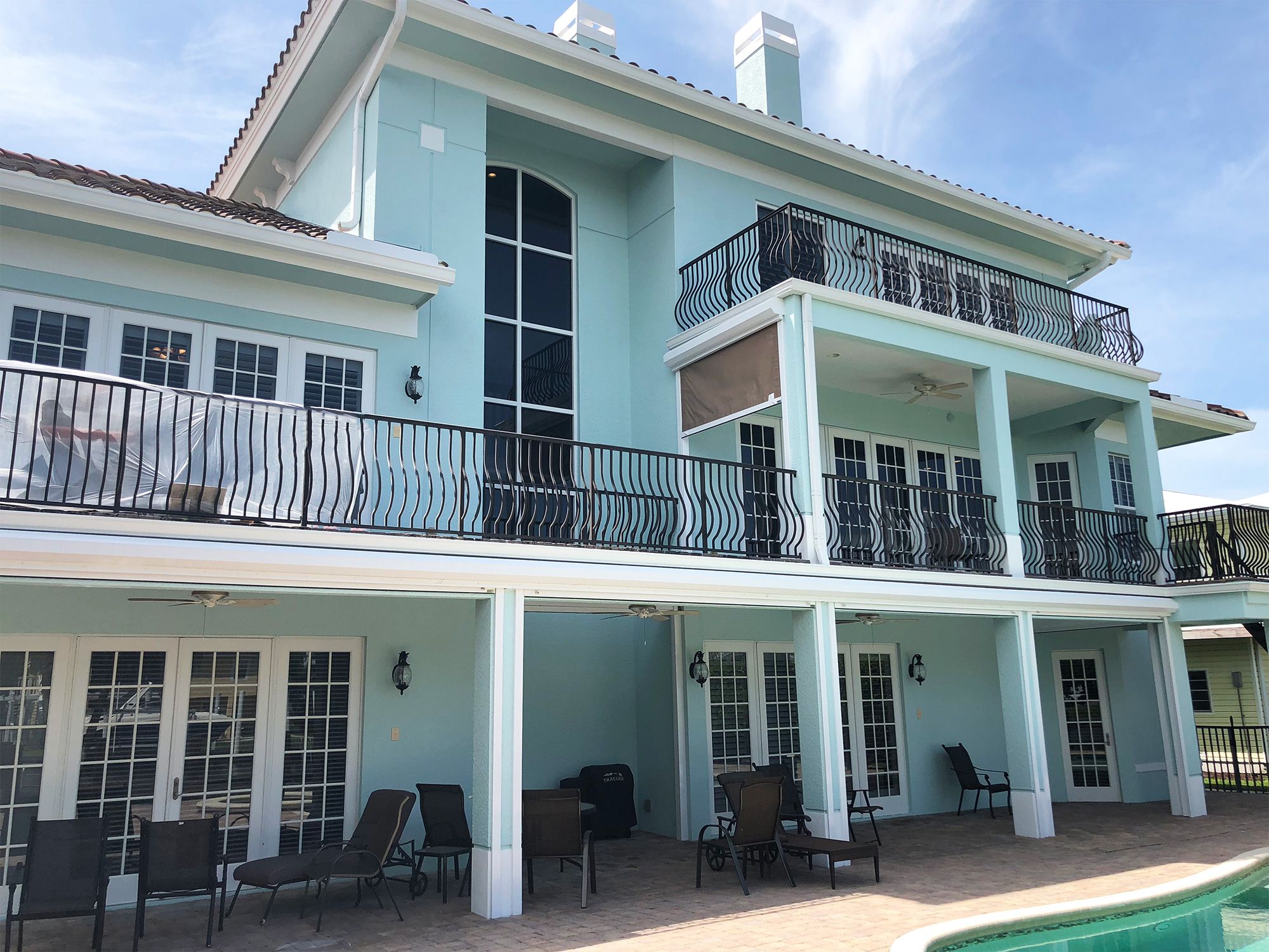 Residential Exterior Patio Painting in Naples, Florida