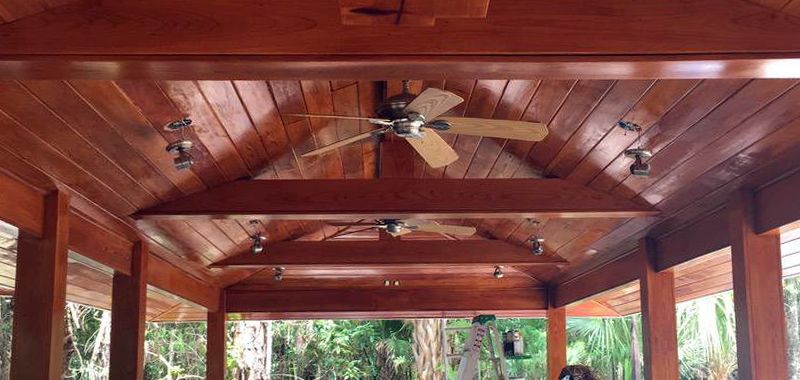 Wood staining for outdoor surfaces in Naples, Florida