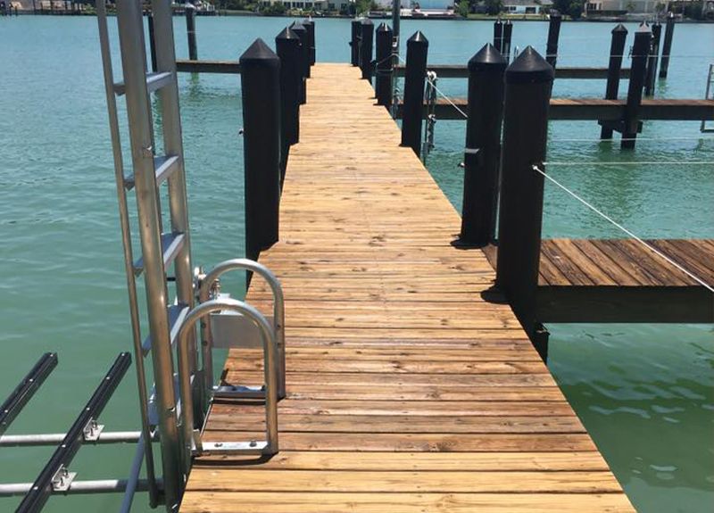 Deck refinishing with weather resistant finish in Naples